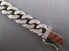 ESTATE 2.46CT DIAMOND 14KT WHITE GOLD 3D SOLID CUBAR BAR LOVE BRACELET