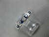 .28CT DIAMOND & AAA SAPPHIRE 14KT WHITE GOLD 3D 7 STONE ANNIVERSARY RING #27475