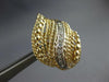 ESTATE LARGE .45CT DIAMOND 14K 2 TONE GOLD FILIGREE LEAF CLIP ON EARRINGS #27698