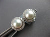 EXTRA LARGE 1.2CT DIAMOND & SOUTH SEA PEARL 18K WHITE & 14K YELLOW GOLD EARRINGS