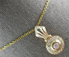 ESTATE 6.07CT DIAMOND 14KT WHITE GOLD 3D FLOWER CROWN SOLITAIRE FLOATING PENDANT