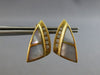 LARGE .25CT DIAMOND & AAA MOTHER OF PEARL 14KT YELLOW GOLD FUN CLIP ON EARRINGS