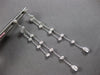 .86CT DIAMOND 14KT WHITE GOLD 3D CLASSIC BY THE YARD CHANDELIER HANGING EARRINGS