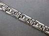 ESTATE WIDE 14KT WHITE GOLD 3D CLASSIC MATTE & SHINY SQUARE LOVE KNOT BRACELET