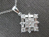 .81CT DIAMOND 18KT WHITE GOLD ROUND BAGUETTE & PRINCESS SQUARE FLOATING PENDANT
