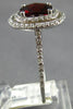 2.84CT DIAMOND & AAA GARNET 14KT WHITE GOLD CUSHION & ROUND DOUBLE HALO FUN RING