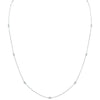 ESTATE .25CT DIAMOND 14KT WHITE GOLD 3D CLASSIC ROUND BY THE YARD LOVE NECKLACE
