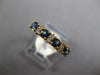 ESTATE 1.2CT DIAMOND & AAA SAPPHIRE 14KT YELLOW GOLD 10 STONE ANNIVERSARY RING
