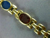 ESTATE AAA MULTI COLOR AGATE & ONYX 14KT YELLOW GOLD 3D ETCHED PANTHER BRACELET