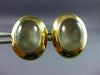 ESTATE LARGE AAA MOON STONE 18KT YELLOW GOLD 3D CLASSIC OVAL CUFF LINKS