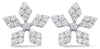 ESTATE .65CT DIAMOND 14KT WHITE GOLD 3D SNOWFLAKE FUN CLASSIC STUD EARRINGS