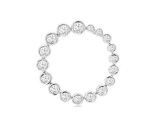 .55CT DIAMOND 14KT WHITE GOLD GRADUATING JOURNEY CIRCLE OF LIFE FLOATING PENDANT