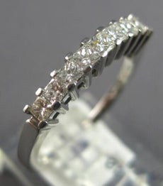 .50CT DIAMOND 14KT WHITE GOLD 3D PRINCESS SEMI ETERNITY WEDDING ANNIVERSARY RING