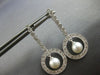 .45CT DIAMOND & AAA SOUTH SEA PEARL 14KT WHITE GOLD 3D FILIGREE HANGING EARRINGS