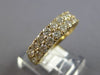 1.75CT DIAMOND 14KT YELLOW GOLD CLASSIC 2 ROW DIAGONAL WEDDING ANNIVERSARY RING