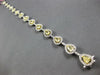 WIDE & LONG 6.29CT WHITE & FANCY YELLOW DIAMOND 18KT 2 TONE GOLD TENNIS BRACELET