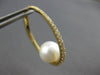 LARGE .55CT DIAMOND & AAA SOUTH SEA PEARL 18KT YELLOW GOLD HOOP HANGING EARRINGS