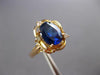 1.31CT DIAMOND & AAA SAPPHIRE 14KT YELLOW GOLD OVAL & ROUND FLOWER RING #27369