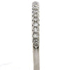 ESTATE .16CT DIAMOND 18KT WHITE GOLD CLASSIC 2MM SEMI ETERNITY ANNIVERSARY RING