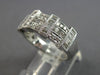 WIDE .78CT DIAMOND 18KT WHITE GOLD 3D ROUND & BAGUETTE WEDDING ANNIVERSARY RING