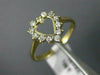 ESTATE .24CT DIAMOND 14KT YELLOW GOLD 3D CLASSIC OPEN HEART LOVE RING #24492