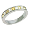 .90CT DIAMOND & AAA YELLOW SAPPHIRE 14KT WHITE GOLD 3D PRINCESS CHANNEL FUN RING