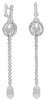 1.65CT DIAMOND & AAA SOUTH SEA PEARL 14KT WHITE GOLD FILIGREE CROWN FUN EARRINGS