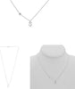 .09CT DIAMOND 14KT WHITE GOLD ROUND INITIAL S SOLITAIRE BY THE YARD FUN NECKLACE