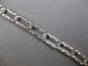 ESTATE LONG 14KT WHITE GOLD 3D CLASSIC OVAL DIAMOND CUT LINK BRACELET