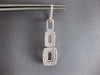 LARGE 1.70CT DIAMOND 14KT WHITE GOLD 3D ROUND MULTI SQUARE FUN HANGING EARRINGS