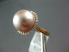.32CT DIAMOND & AAA PINK SOUTH SEA PEARL 18KT ROSE GOLD CLASSIC HALO LOVE RING
