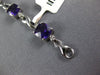 8.10CT DIAMOND & AAA AMETHYST 14KT WHITE GOLD 3D CUSHION & ROUND TENNIS BRACELET