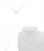 ESTATE .28CT DIAMOND 14KT WHITE GOLD ROUND CLASSIC MULTI BAR 3D BAR FUN NECKLACE