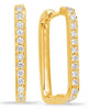 .37CT DIAMOND 14KT YELLOW GOLD 3D ROUND CLASSIC SQUARE HUGGIE HANGING EARRINGS