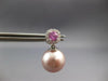 .53CT DIAMOND & AAA PINK SAPPHIRE & SOUTH SEA PEARL 14KT WHITE GOLD 3D EARRINGS