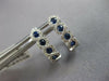 .90CT DIAMOND & AAA SAPPHIRE 14KT WHITE GOLD 3D ROUND INFINITY HANGING EARRINGS