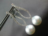 LARGE .70CT DIAMOND AAA SOUTH SEA PEARL 18K WHITE GOLD INFINITY HANGING EARRINGS