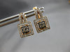 .35CT WHITE & MOCHA DIAMOND 14K WHITE & ROSE GOLD 3D FILIGREE HANGING EARRINGS