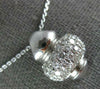ESTATE .49CT DIAMOND 14KT WHITE GOLD CLASSIC MULTI ROW PAVE FUN FLOATING PENDANT