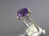 1.76CT DIAMOND & AAA AMETHYST 14K WHITE GOLD ROUND HALO SUNBURST FLOWER FUN RING