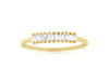 ESTATE .16CT DIAMOND 14KT YELLOW GOLD 3D BAGUETTE CLASSIC PRONG ANNIVERSARY RING