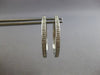 ESTATE .45CT DIAMOND 14KT WHITE GOLD 3D CLASSIC HOOP HANGING EARRINGS #28107