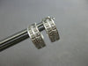 ESTATE .20CT DIAMOND 14KT WHITE GOLD 3D CLASSIC 2 ROW FILIGREE HUGGIE EARRINGS