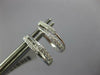 ESTATE .15CT DIAMOND 18KT WHITE GOLD 3D 2 ROW CLASSIC LEVERBACK HANGING EARRINGS