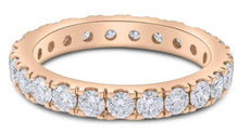 1.95CT DIAMOND 18KT ROSE GOLD CLASSIC 4 PRONG ETERNITY WEDDING ANNIVERSARY RING