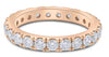 1.95CT DIAMOND 18KT ROSE GOLD CLASSIC 4 PRONG ETERNITY WEDDING ANNIVERSARY RING