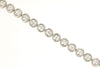 ESTATE 1.0CT DIAMOND 14KT WHITE GOLD 3D ROUND BEZEL DIAMOND CUT TENNIS BRACELET