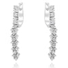 .66CT DIAMOND 18KT WHITE GOLD CLASSIC V SHAPE JOURNEY LEVERBACK HANGING EARRINGS