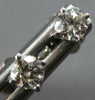 ESTATE .20CT DIAMOND 14KT WHITE GOLD 3D CLASSIC ROUND FOUR PRONG STUD EARRINGS