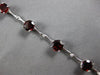 9.14CT DIAMOND & AAA GARNET 14KT WHITE GOLD 3D ROUND BY THE YARD TENNIS BRACELET